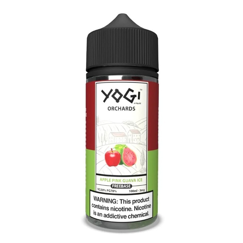 3mg apple pink guava ice yogi orchards e-juice 100ml