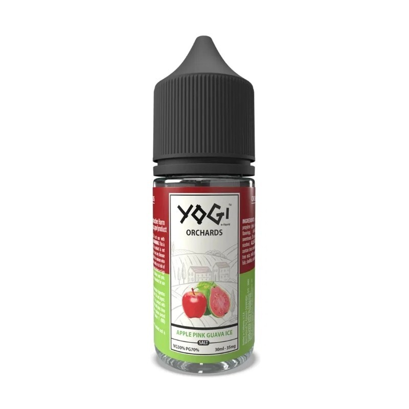 35mg salt apple pink guava ice yogi orchards e-juice 30ml