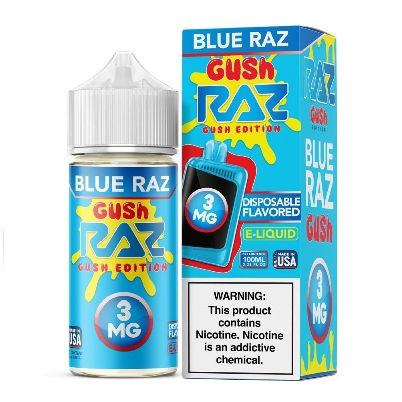 3mg blue razz gush pod juice x raz gush edition e-juice 100ml